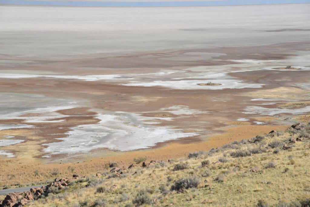 Dried Salt Flats in the Great Salt Lake