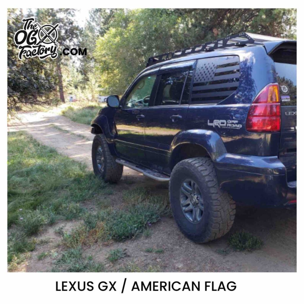 Lexus GX American Flag Window Decal Sticker