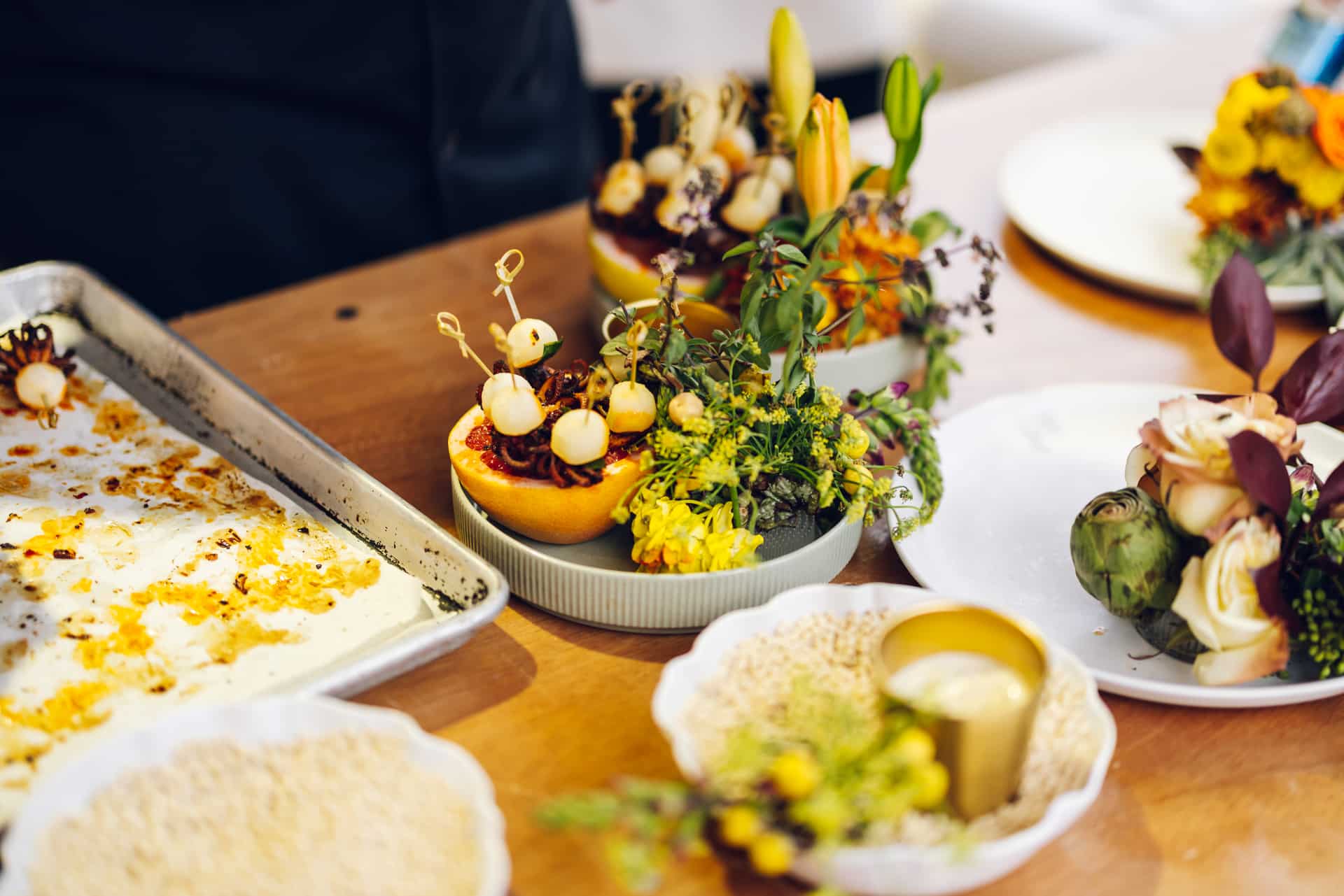 Food presentation at the Fredericksburg Food & Wine Festival